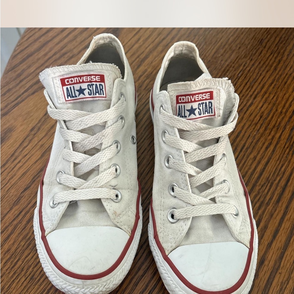 Converse White and Red Chuck Taylor Sneakers